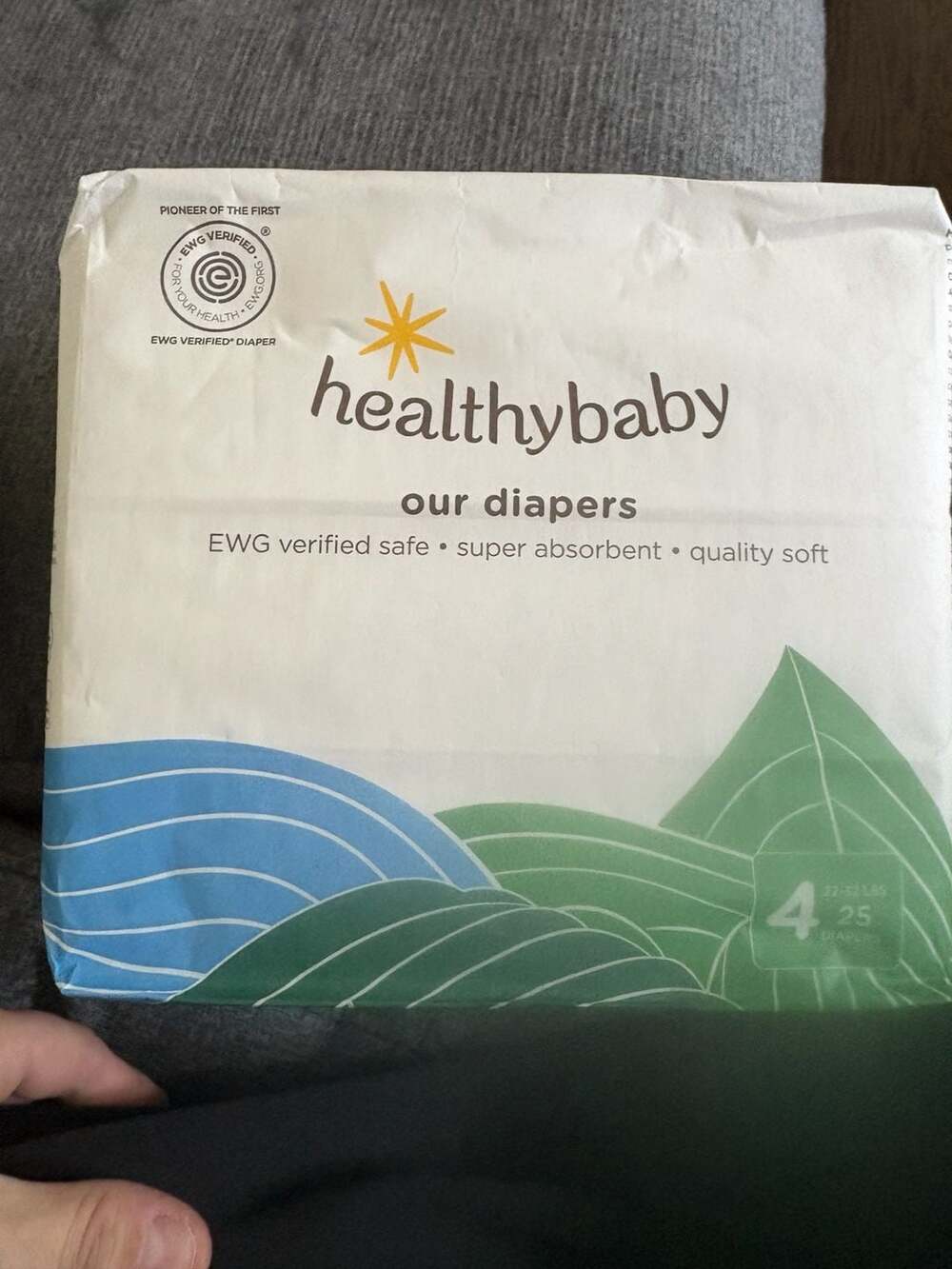 2 NEW UNOPENED HealthyBaby Diaper Packs - Size 4 (22-32 Lbs), 25 ct in each